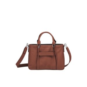 Longchamp S Kozene Kabelky Hnede | 163820-PCE