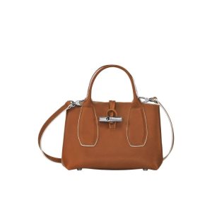 Longchamp S Kozene Kabelky Hnede | 738259-KEY