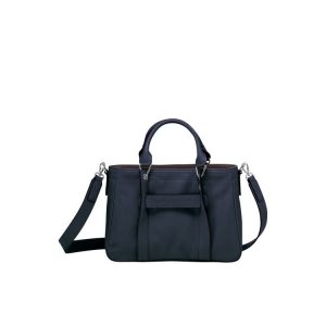 Longchamp S Kozene Kabelky Modre | 485362-ROZ