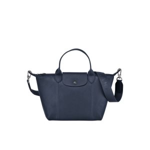 Longchamp S Kozene Kabelky Námornícka Modrá | 078462-PLT