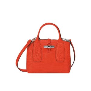 Longchamp S Kozene Kabelky Oranžové | 378210-CNE