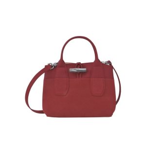 Longchamp S Kozene Kabelky Červené | 943517-UKD