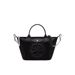 Longchamp S Kozene Kabelky Čierne | 301694-QWI