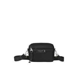 Longchamp S Recycled canvas Crossbody Kabelka Čierne | 193845-CKB
