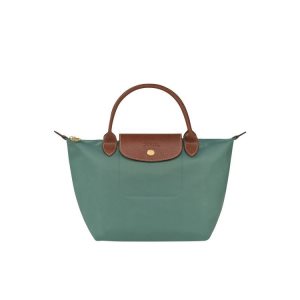 Longchamp S Recycled canvas Kabelky Siva Zelene | 248135-DSB