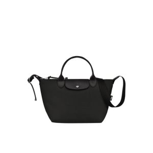 Longchamp S Recycled canvas Kabelky Čierne | 912830-DER