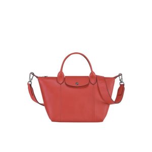 Longchamp S Terracotta Kozene Kabelky Oranžové | 542671-JTK
