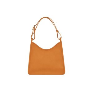 Longchamp Saffron Kozene Taška Cez Rameno Oranžové | 051924-CWI