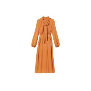 Longchamp Saffron Vlna Sukne Oranžové | 476102-KYM
