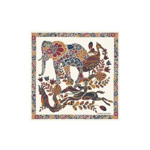 Longchamp Scarf 50 Ecru Silk Satky Béžové | 027458-YTB