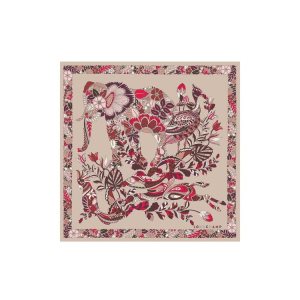 Longchamp Scarf 50 Silk Satky Ruzove | 563742-FRB