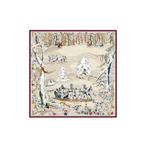 Longchamp Scarf 90 Silk Satky Béžové | 420816-PTF