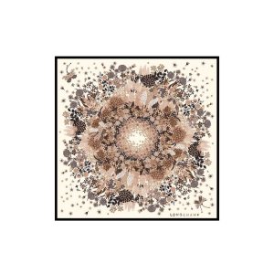 Longchamp Scarf 90 Silk Satky Čierne | 935470-GHO