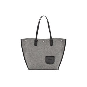 Longchamp Shopping L Platene Taška Cez Rameno Siva | 493570-HCK