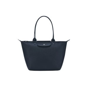 Longchamp Shopping L Platene Taška Cez Rameno Námornícka Modrá | 520179-SQD