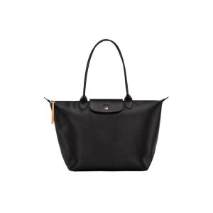 Longchamp Shopping L Platene Taška Cez Rameno Čierne | 835901-TXL