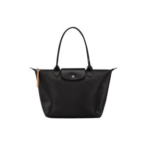 Longchamp Shopping S Platene Taška Cez Rameno Čierne | 576021-PBY