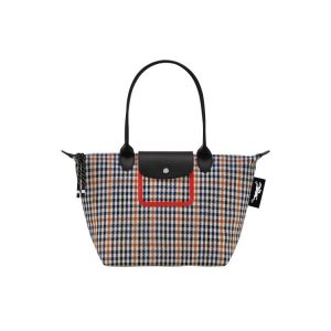 Longchamp Shopping S Platene Taška Cez Rameno Námornícka Modrá Hnede | 980267-BYF