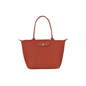 Longchamp Shopping S Terracotta Platene Taška Cez Rameno Oranžové | 582619-RYD