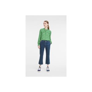 Longchamp Syntetická Fibres Blúzky Zelene | 650492-BYF
