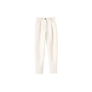 Longchamp Trousers Ecru Bavlnene Nohavice Béžové | 023659-YUM