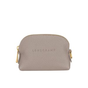 Longchamp Turtledove Kozene Držiteľ Karty Siva | 946582-ZDI