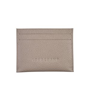 Longchamp Turtledove Kozene Držiteľ Karty Siva | 965348-SGW