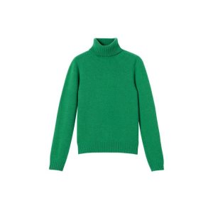 Longchamp Turtleneck Svetrove Saty Vlna Blúzky Zelene | 691840-GFI
