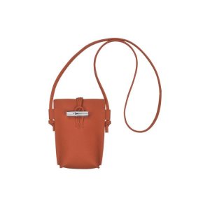 Longchamp With Cipkovane Kozene Pouches Tmavo Červené | 430186-IEX