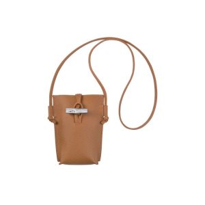 Longchamp With Cipkovane Kozene Pouches Béžové | 682190-TEK