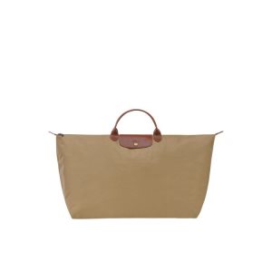 Longchamp Xl Desert Recycled canvas Cestovné Tašky Hnedožltý | 563482-EPJ