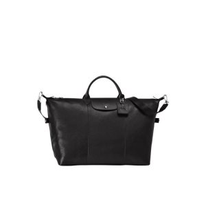 Longchamp Xl Kozene Cestovné Tašky Čierne | 605827-VLM