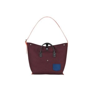Longchamp Xl Platene Taška Cez Rameno Bordove | 130875-XSI