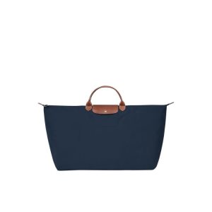 Longchamp Xl Recycled canvas Cestovné Tašky Námornícka Modrá | 684921-WKD