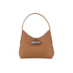 Longchamp Xs Kozene Taška Cez Rameno Béžové | 940378-KMD