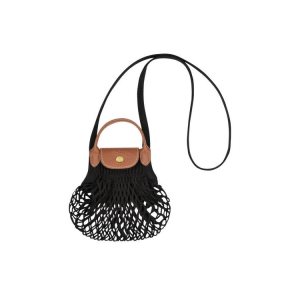 Longchamp Xs Platene Crossbody Kabelka Čierne | 019457-ISF