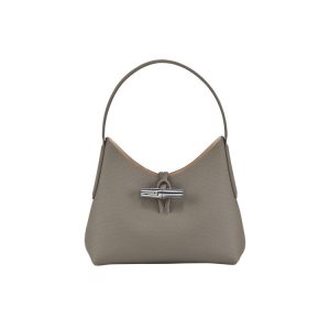 Longchamp Xs Turtledove Kozene Taška Cez Rameno Siva | 047213-NKV