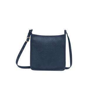 Longchamp Zipped L Kozene Crossbody Kabelka Námornícka Modrá | 681952-VMP