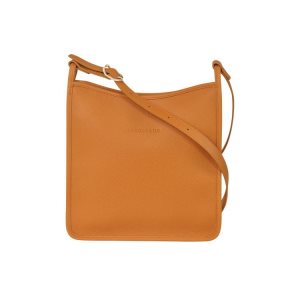 Longchamp Zipped L Saffron Kozene Crossbody Kabelka Oranžové | 825946-NZH