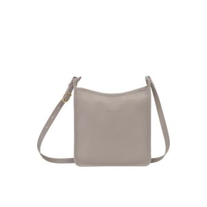 Longchamp Zipped L Turtledove Kozene Crossbody Kabelka Siva | 632978-NBZ