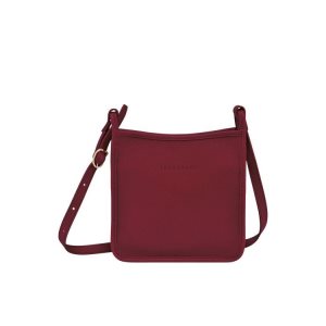 Longchamp Zipped S Kozene Crossbody Kabelka Červené | 104598-NHT